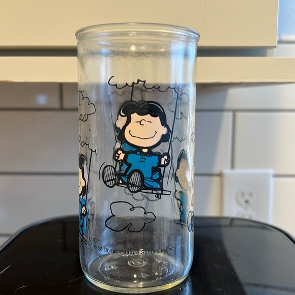 Kitchen Vintage Lucy Swinging Peanuts Jelly Jar Glass Welchs Peanut